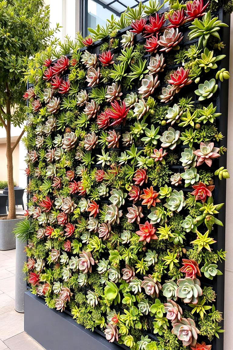 Green Walls with Succulents - 24 Modern Small Garden Ideas