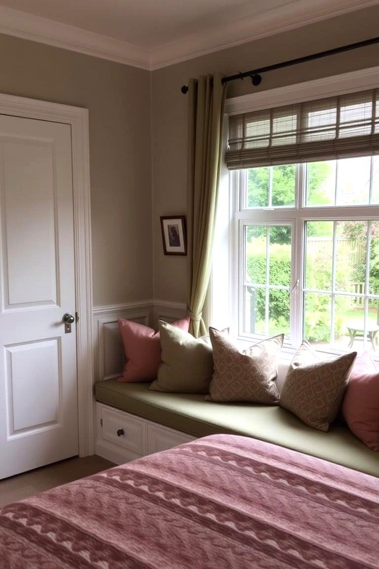 Green Window Seat - 24 Green Bedroom Ideas