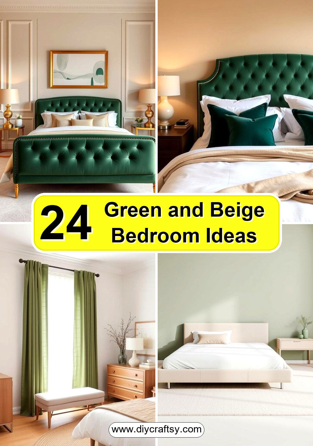 Green and Beige Bedroom Ideas