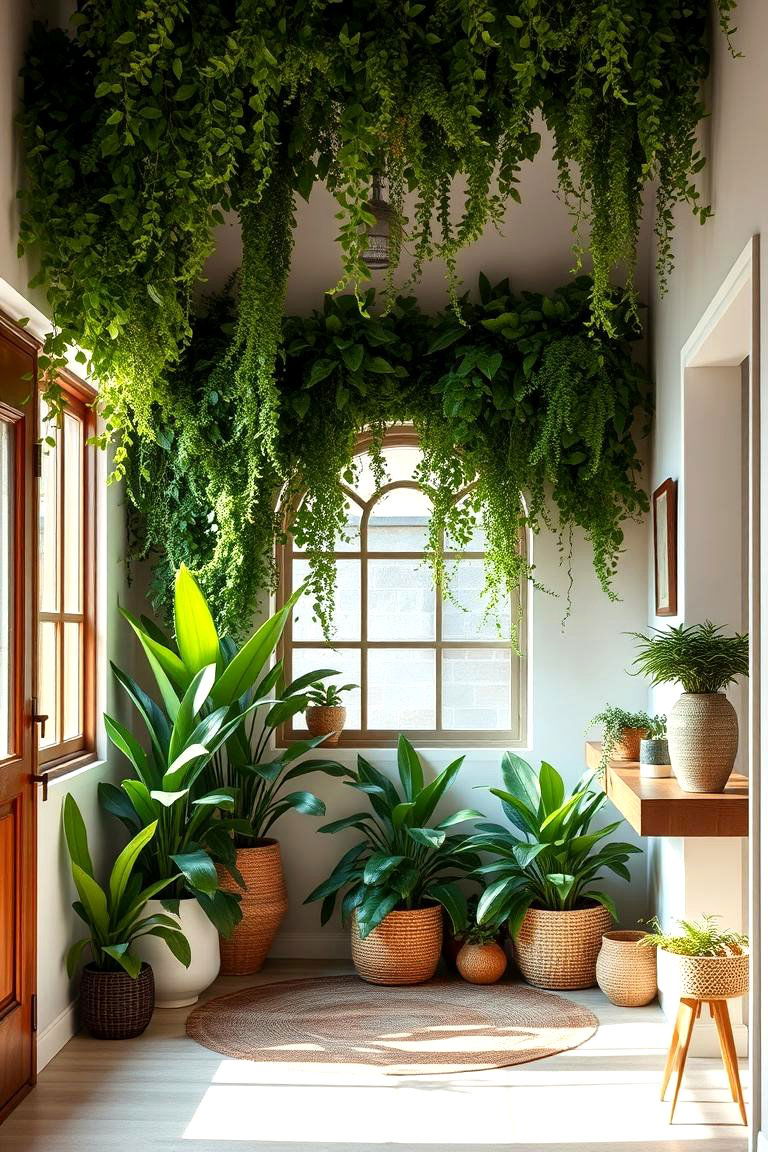 Greenery Inspired Entryway - 24 Entryway Ideas