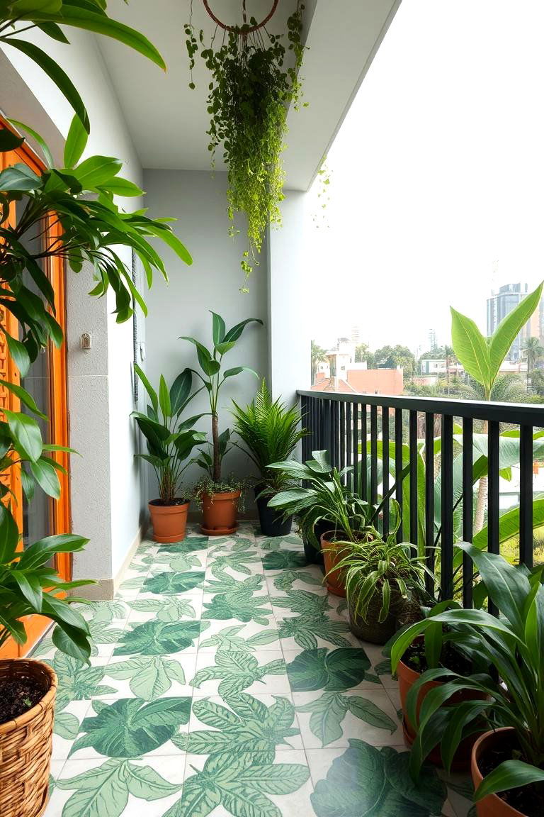 Greenery Inspired Tiles - 24 Balcony Tiles Ideas