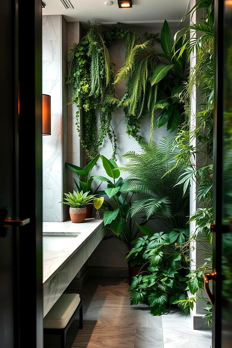 Greenery and Indoor Plants - 24 Elegant Bathroom Decor Ideas