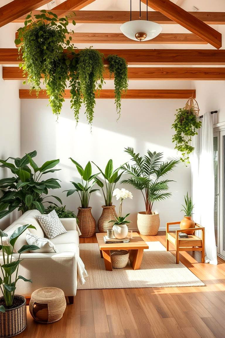 Greenery and Nature Inspired Decor - 24 Cream Couch Living Room Ideas