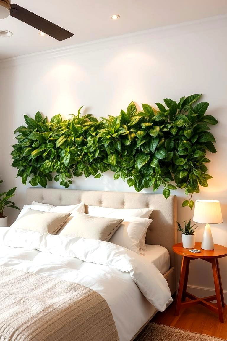 Greenery and Plants - 24 Bedroom Accent Wall Ideas