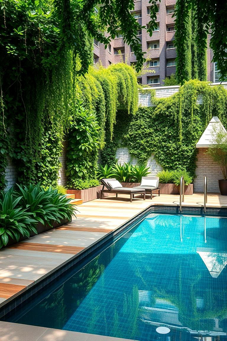 Greenery and Vertical Gardens - 24 Pool Patio Ideas