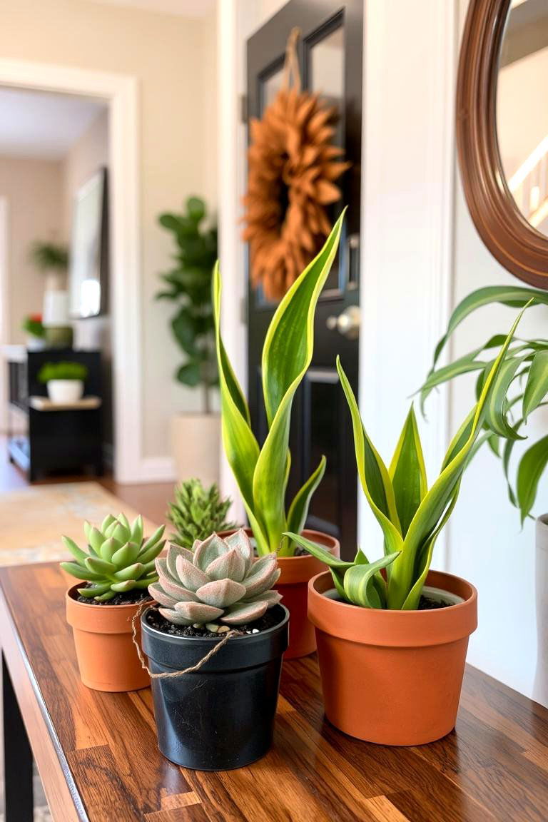 Greenery for a Fresh Touch - 24 entryway table decor ideas