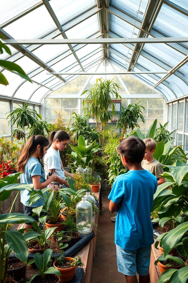 Greenhouse Exploration Garden - 24 School Garden Ideas