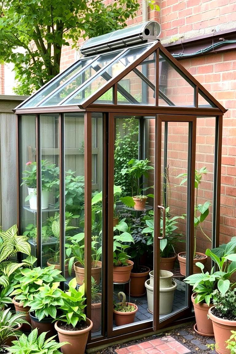 Greenhouse for Urban Gardens - 24 Modern Small Garden Ideas