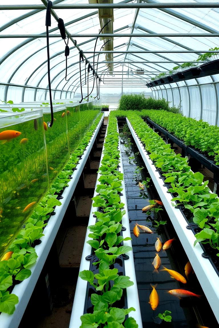 Greenhouse with Aquaponics System - 24 Greenhouse Ideas