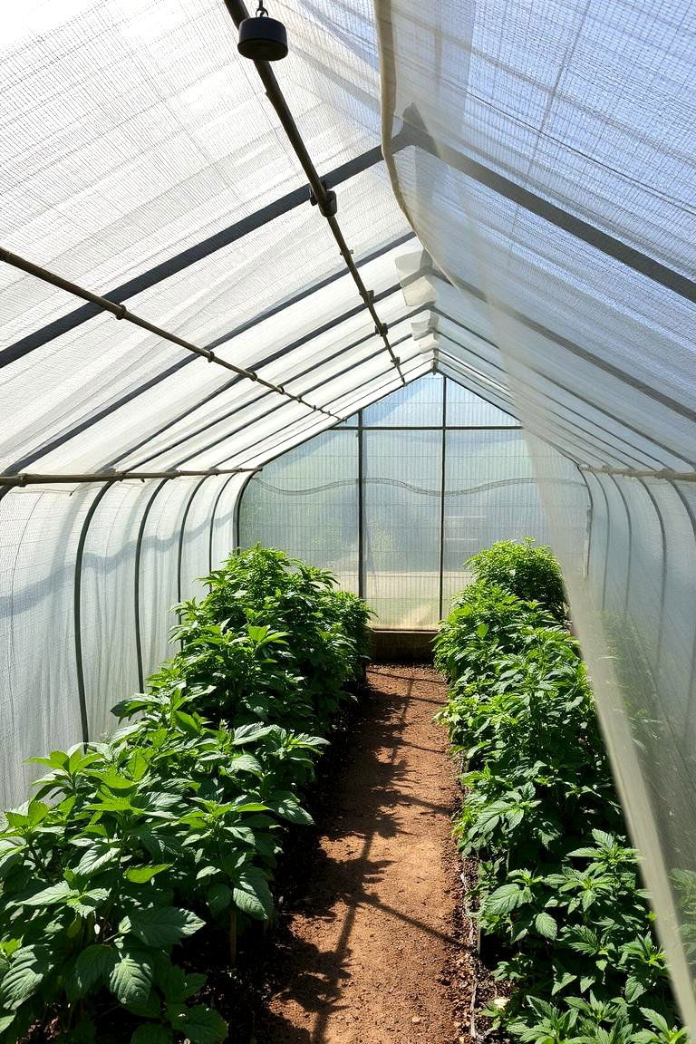 Greenhouse with Shade Cloth - 24 Greenhouse Ideas