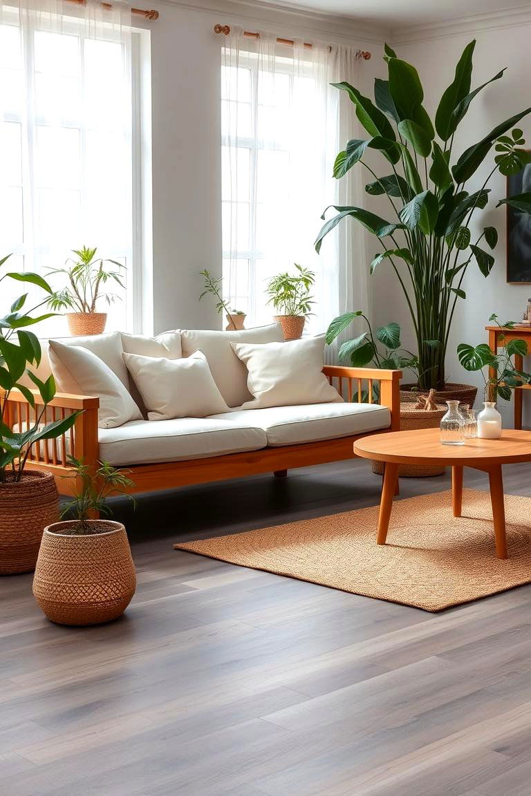 Grey Bamboo Flooring for an Eco Friendly Choice - 24 grey flooring living room ideas