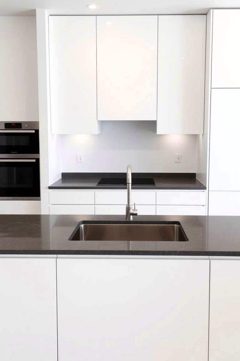 Grey Countertops on White Cabinets Serenity - 24 Grey and White Kitchen Designs