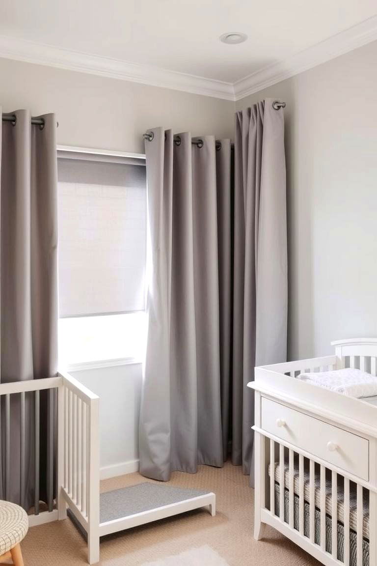 Grey Curtains for Light Control - 24 Grey Nursery Ideas