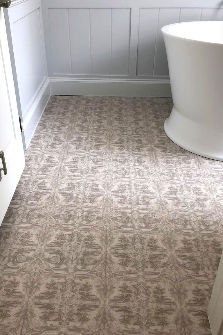 Grey Patterned Tiles for Flair - 24 Grey Bathroom Ideas