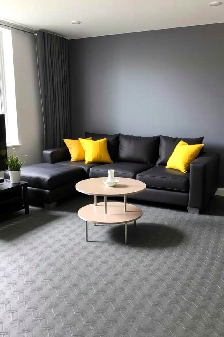 Grey Rubber Flooring for a Modern and Practical Space - 24 grey flooring living room ideas