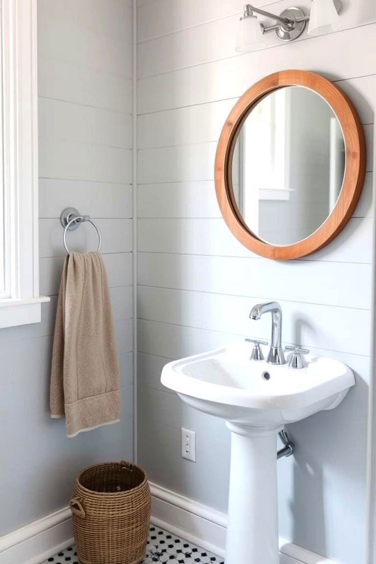 Grey Shiplap Walls for Texture - 24 Grey Bathroom Ideas