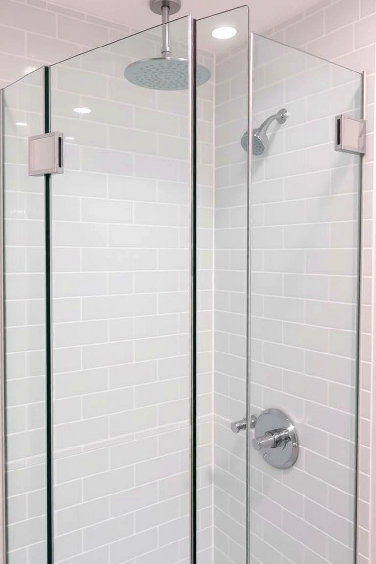Grey Subway Tiles in the Shower - 24 Grey Bathroom Ideas