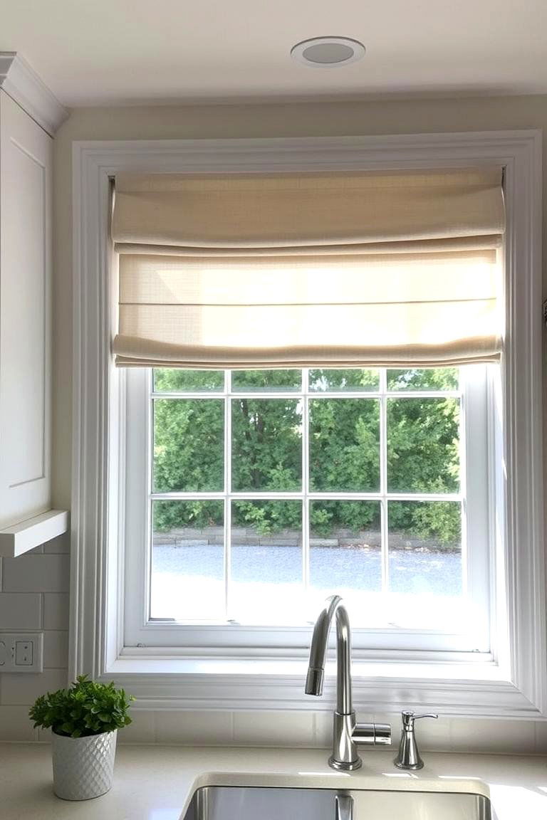 Grey Window Treatments for Soft Light Control - 24 Grey and White Kitchen Designs