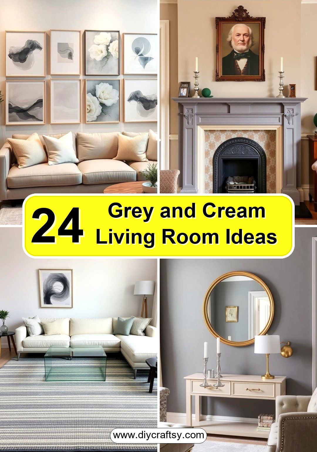 Grey and Cream Living Room Ideas