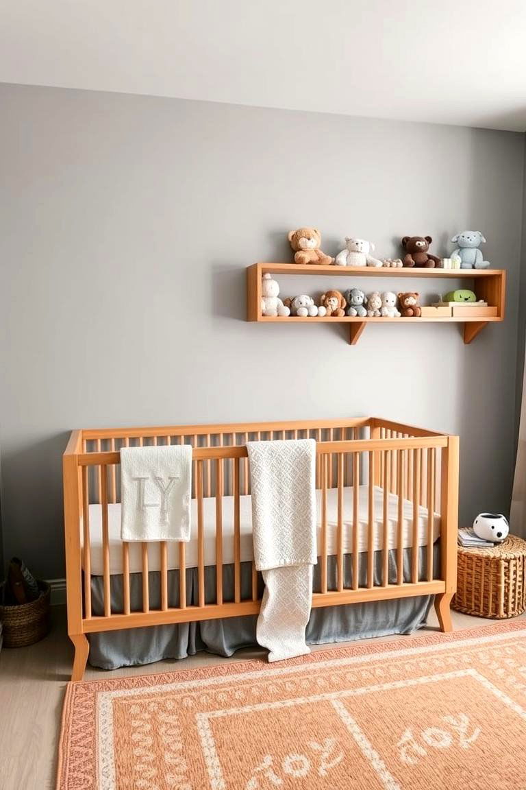 Grey and Natural Wood Tones - 24 Grey Nursery Ideas