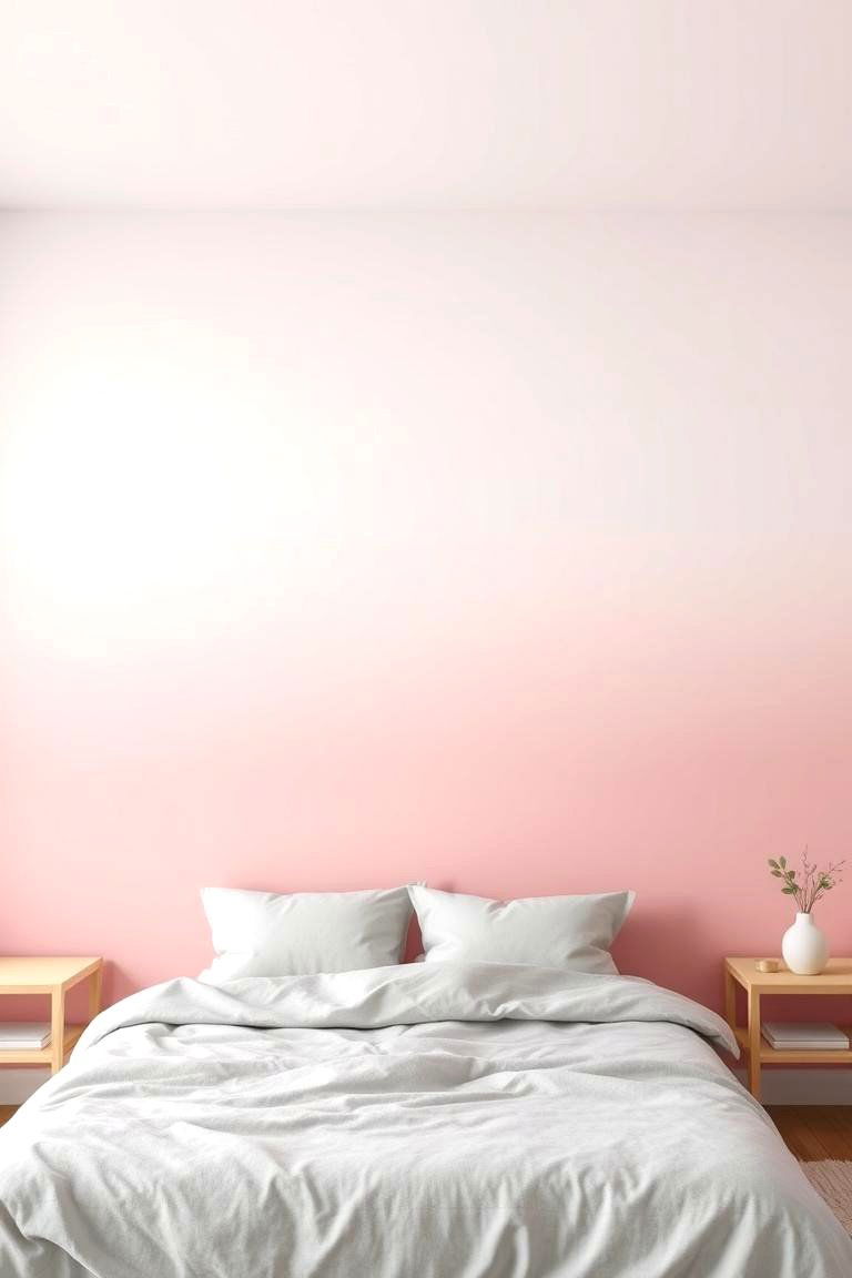 Grey and Pink Ombre Effect - 24 Pink and Grey Bedroom Ideas