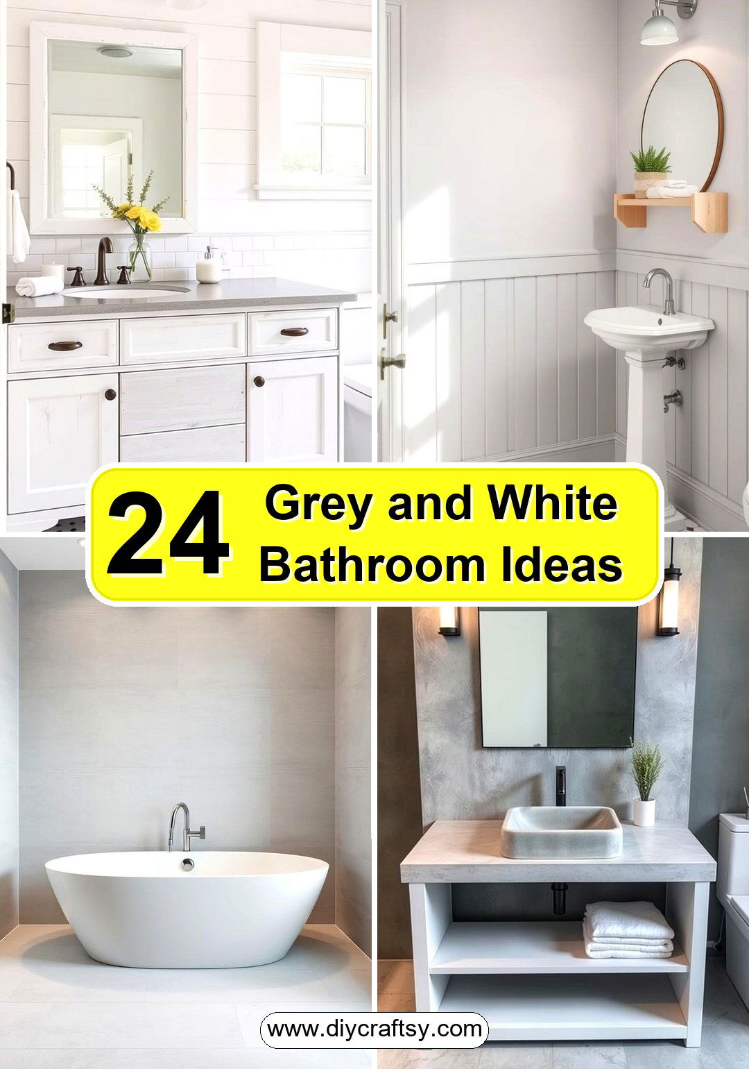 Grey and White Bathroom Ideas