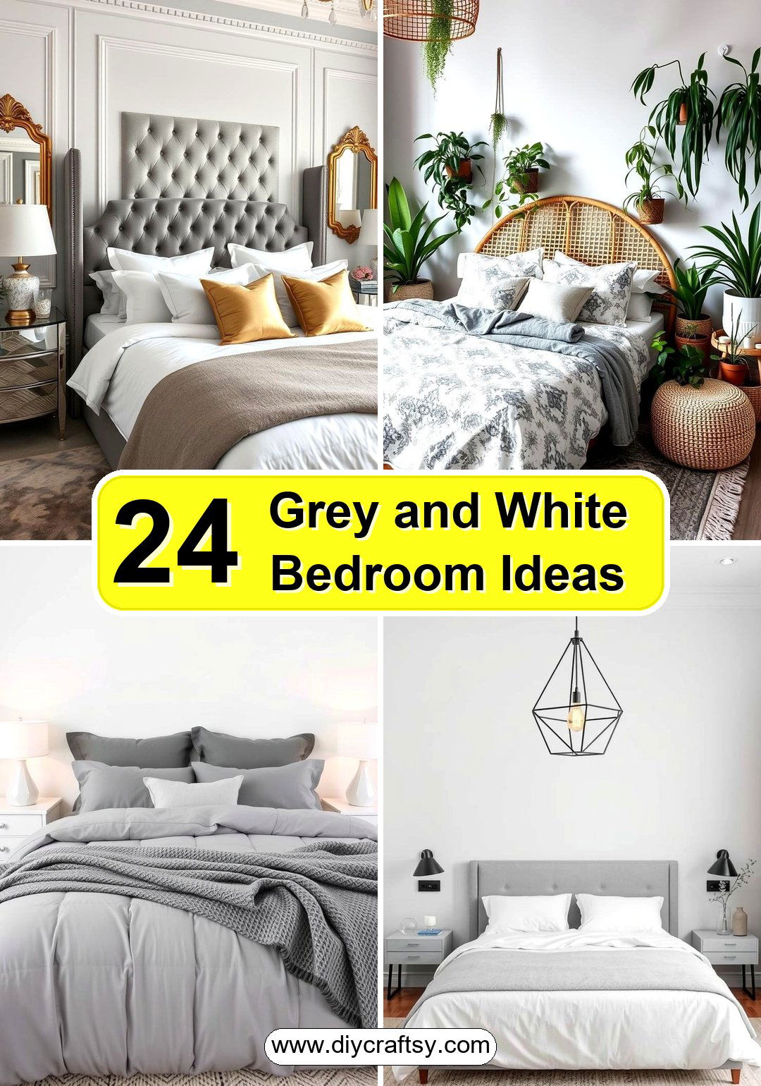 Grey and White Bedroom Ideas