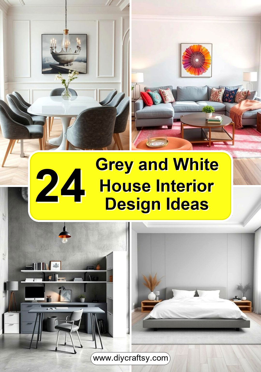Grey and White House Interior Design Ideas