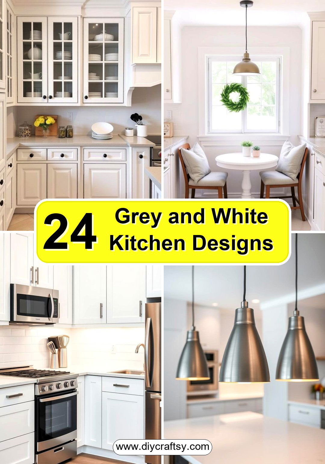 Grey and White Kitchen Designs