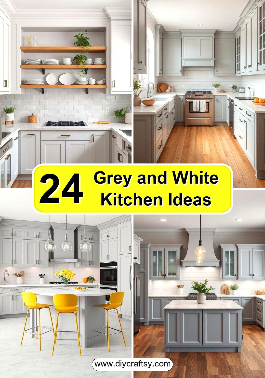 Grey and White Kitchen Ideas