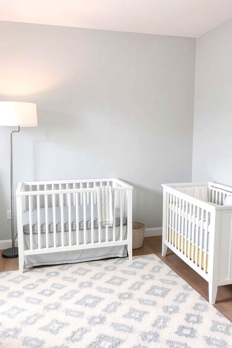 Grey and White Patterned Rug - 24 Grey Nursery Ideas