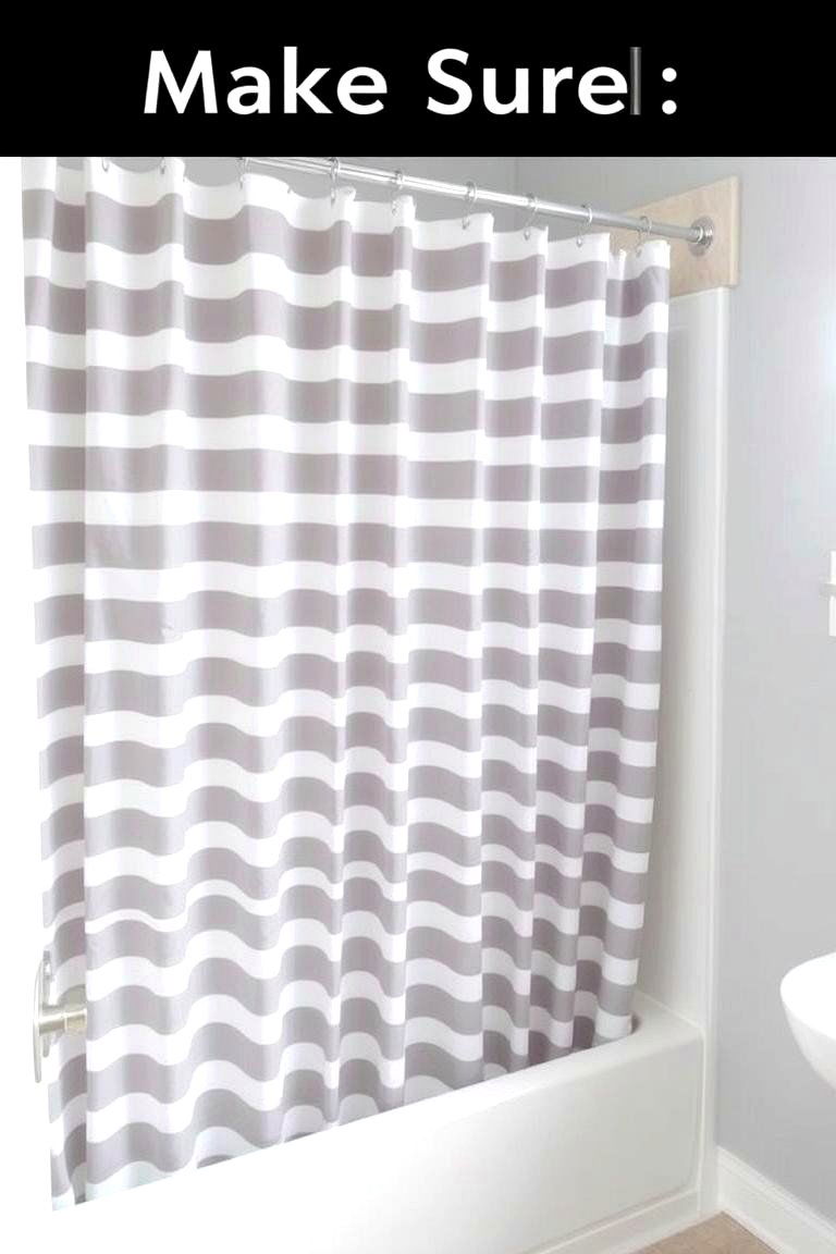 Grey and White Striped Shower Curtain - 24 Grey Bathroom Ideas
