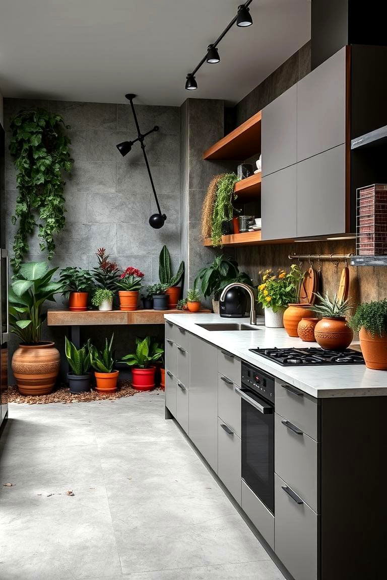 Gritty Garden Integration - 24 Dirty Kitchen Ideas