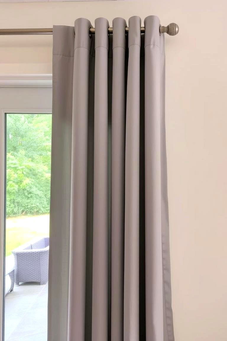 Grommet Curtains for Easy Movement - 24 Sliding Door Curtain Ideas