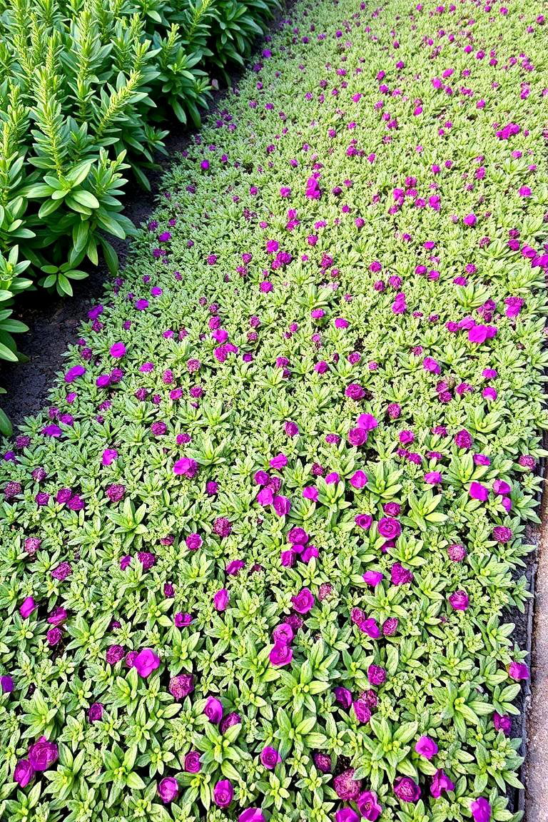 Ground Cover Accent Flower Bed - 24 Front Yard Flower Bed Ideas