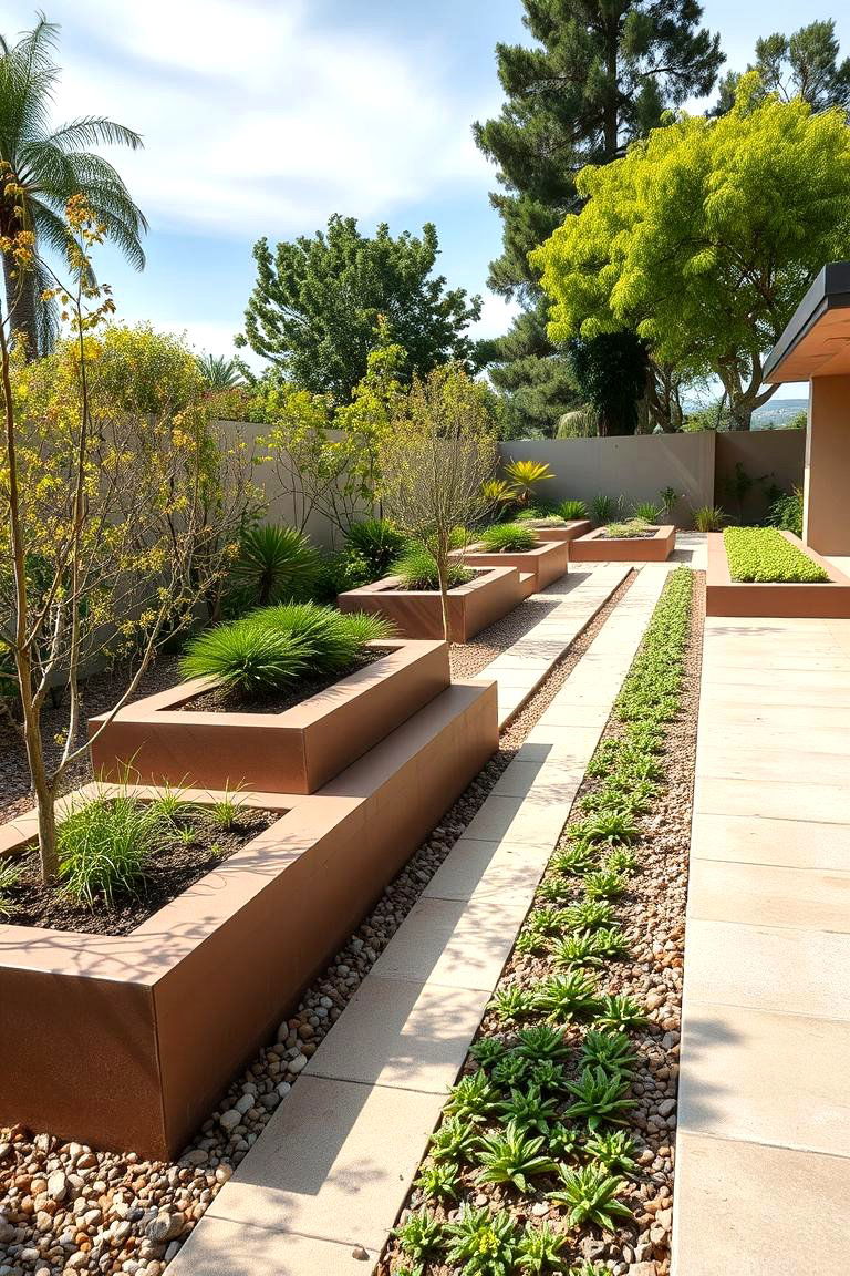 Ground Lighting for Ambiance - 24 Mid-century Modern Landscaping Ideas