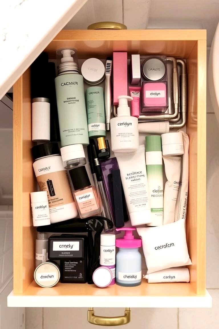 Group Similar Items Together - 24 Bathroom Drawer Organization Ideas