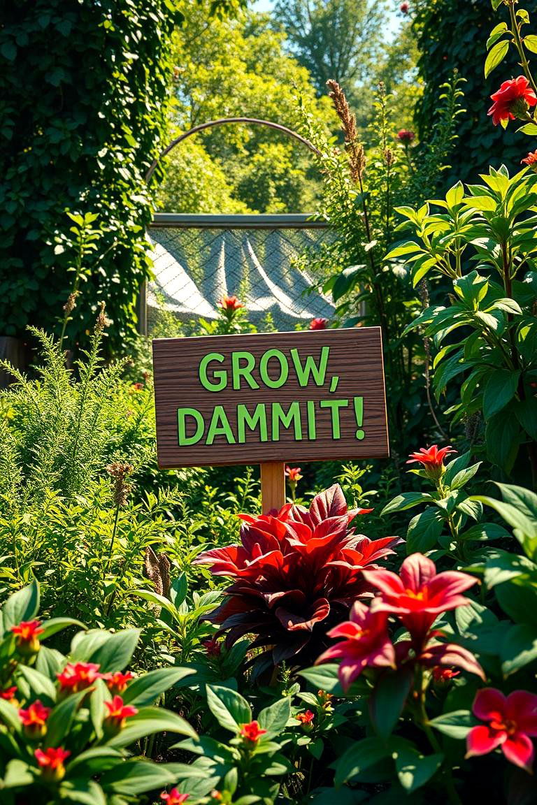Grow Dammit! - 24 Funny Garden Sign Ideas