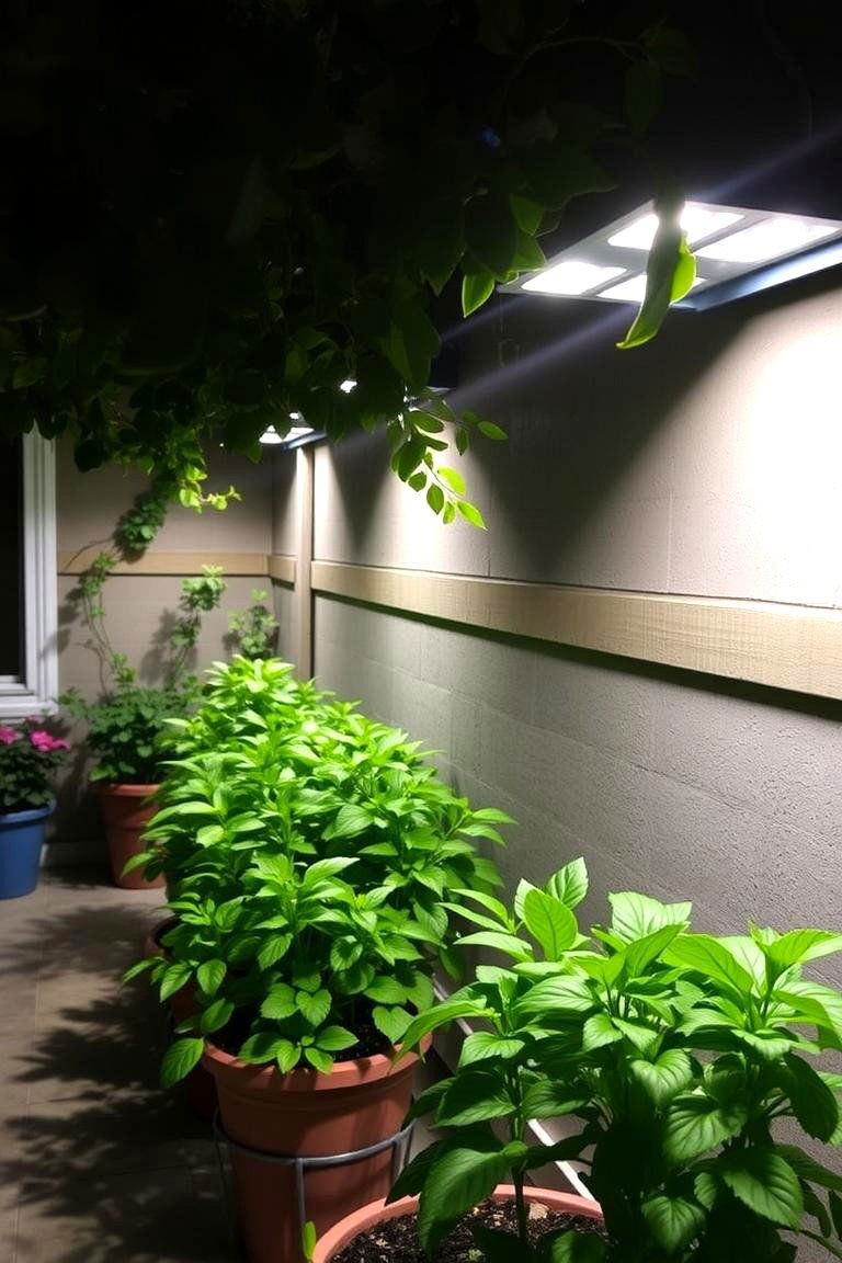 Grow Lights for Shady Patios - 24 Patio Small Garden Ideas