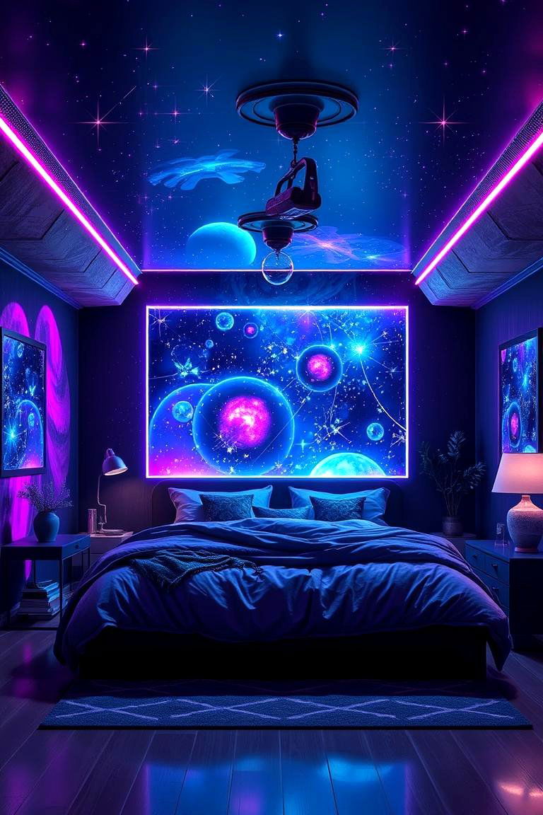 Guardians Galaxy Cosmic Chamber - 24 Marvel Bedroom Ideas