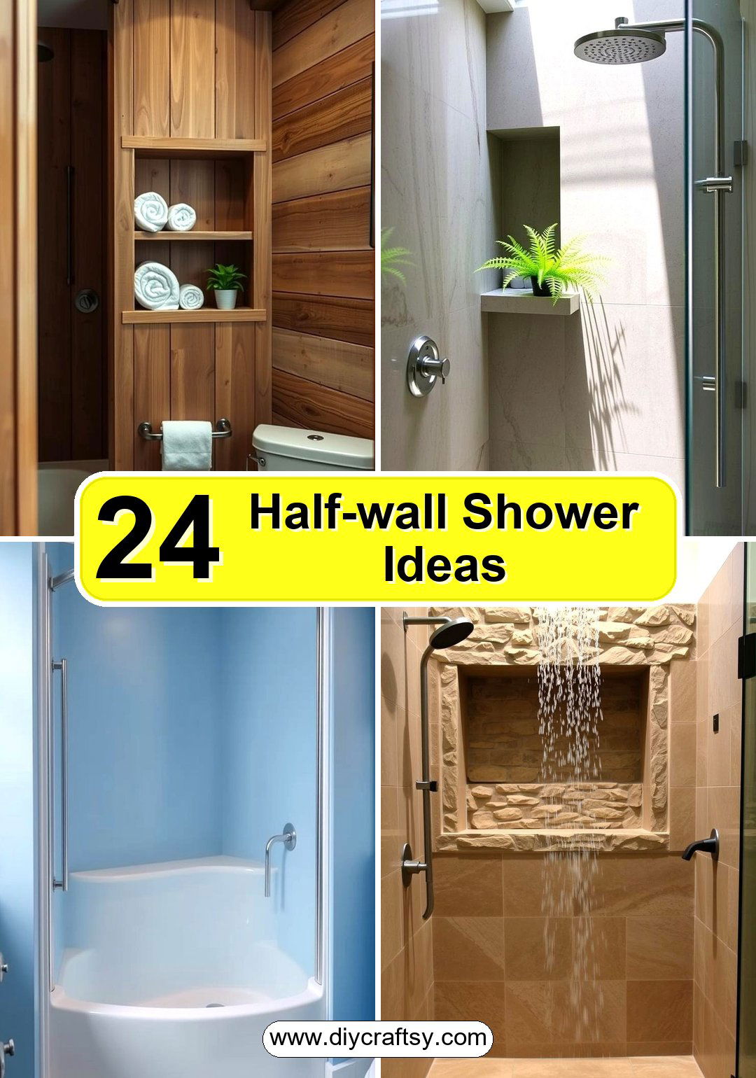 Half-wall Shower Ideas