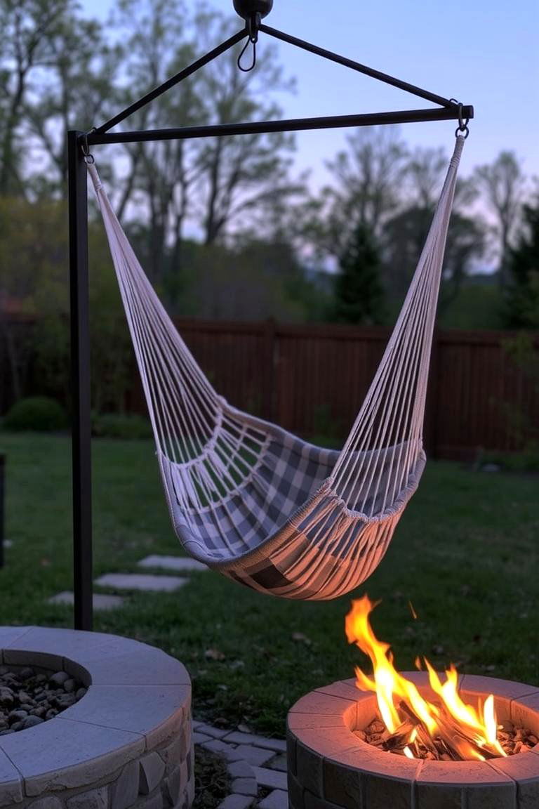 Hammock Chairs for a Casual Vibe - 24 Fire Pit Chair Ideas