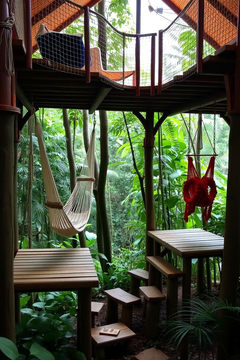 Hammock Hideaway Retreat - 24 Down Sloped Backyard Ideas