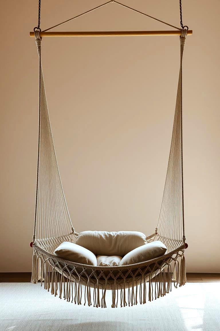 Hammock Relaxation Spot - 24 meditation room ideas