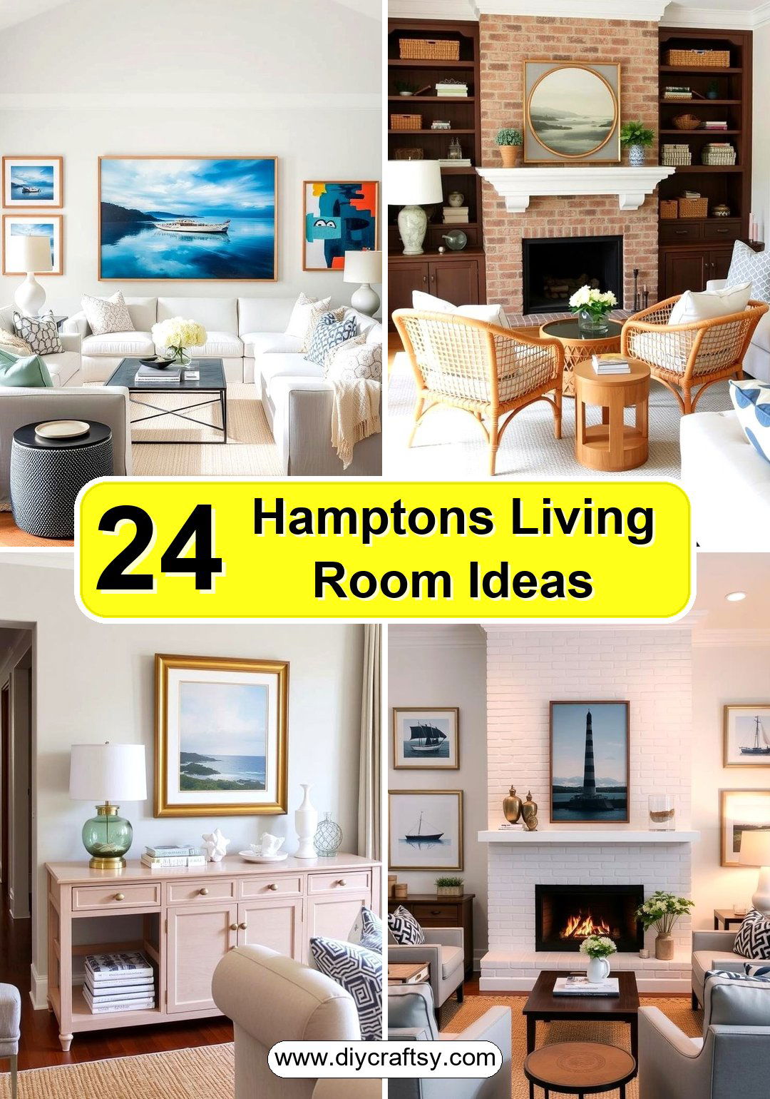 Hamptons Living Room Ideas