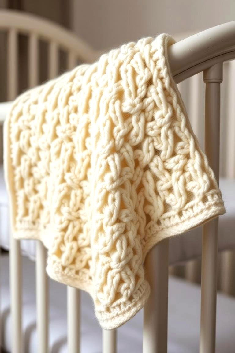 Hand Knitted or Crocheted Baby Blankets - 24 Vintage Nursery Ideas
