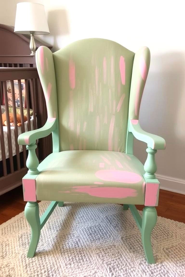 Hand Painted Accent Furniture - 24 Pink and Green Nursery Ideas