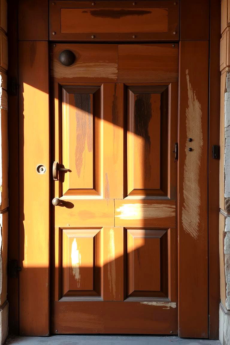 Hand Painted Artisan Masterpiece - 24 Brown Front Door Ideas