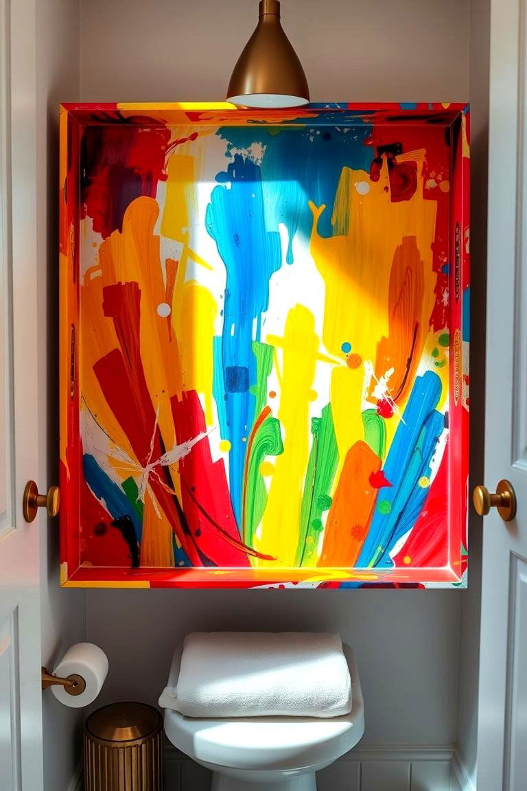 Hand Painted Artistic Tray - 24 Bathroom Tray Ideas