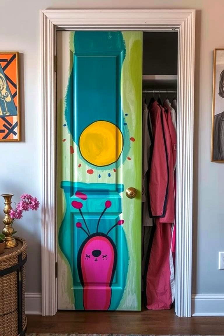 Hand Painted Artistic Vision - 24 closet door ideas